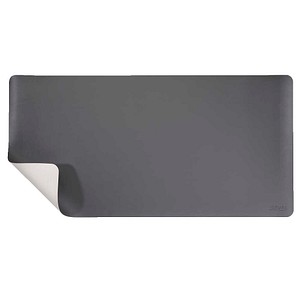 deflecto Schreibtischunterlage doppelseitig weiß/grau Kunstleder 120,0 x 60,0 cm, 1 St.