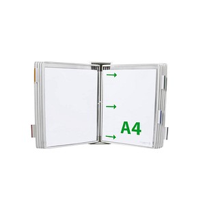 tarifold Wand-Sichttafelsystem 427102 DIN A4 weiß mit 10 St. Sichttafeln, 1 St.