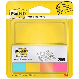 Post-it® Notes Markers Haftmarker farbsortiert 4x 50 Streifen