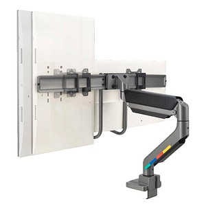 Kensington Monitor-Halterung SmartFit™ Dual K58272WW dunkelgrau für 2 Monitore, Tischklemme