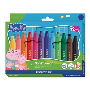STAEDTLER Noris junior Peppa Pig Edition Filzstifte farbsortiert, 12 St.