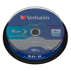 10 Verbatim Blu-ray BD-R 25 GB