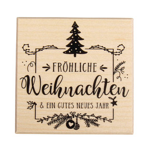 Rayher Motivstempel Frohe Weihnachten 7,0 x7,0 cm, 1 St.