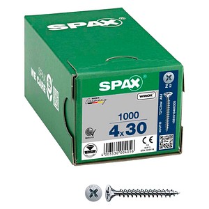 SPAX® Universalschrauben Z2 Senkkopf WIROX 1081010400305 4 mm x 30 mm, 1.000 St.