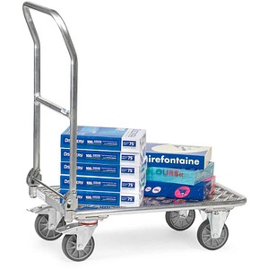 fetra Transportwagen klappbar Alu 1133 silber 47,0 x 81,5 x 93,0 cm bis 200,0 kg
