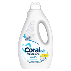 Coral FARBSCHUTZ Weiß Waschmittel flüssig, 1,3 l