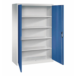 CP Stahlschrank C 2000 Acurado 9480-000 S10590 enzianblau, lichtgrau 4 Fachböden 120,0 x 50,0 x 195,0 cm, aufgebaut, 1 St.
