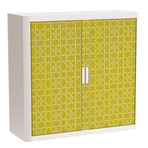 PAPERFLOW easyOffice Vintage Rollladenschrank 60852 2 Fachböden 110,0 x 41,5 x 104,0 cm