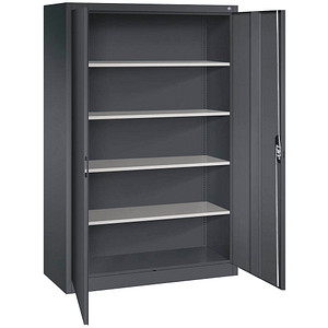 CP Stahlschrank 9480-000 S10574 schwarzgrau 4 Fachböden 120,0 x 50,0 x 195,0 cm, aufgebaut, 1 St.