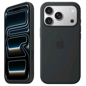 Apple Silikon Case mit MagSafe Handy-Cover für Apple iPhone 17 Pro schwarz