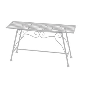 Garden Pleasure Gartenbank LORIN 950383 weiß Metall 83,0 cm