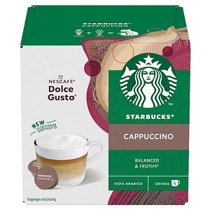 NESCAFÉ DOLCE GUSTO® STARBUCKS® Cappuccino Balanced & Frothy Kaffeekapseln, mild, 6 St.