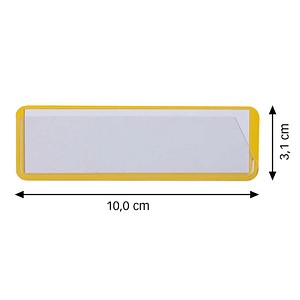 EICHNER Etikettentaschen gelb 10,0 x 3,1 cm, 50 St.