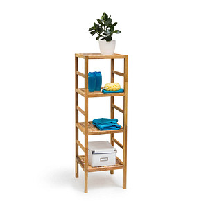 relaxdays Badregal braun 35,5 x 35,5 x 117,0 cm