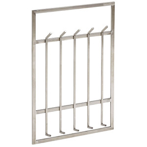 WOHNLING Wandgarderobe WL6.442 silber Metall 10 Haken 60,0 x 100,0 cm, 1 St.