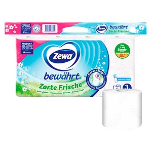 Zewa Toilettenpapier bewährt Lufterfrischer 3-lagig, 8 Rollen