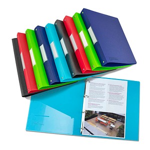 RAPESCO® Ringbuch 4-Ringe grün, rot, schwarz, dunkelblau, hellblau 3,5 cm DIN A4, 10 St.