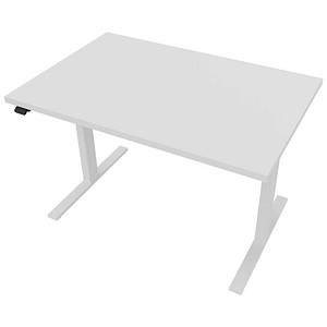 Quadrifoglio Up&Up elektrisch höhenverstellbarer Schreibtisch weiß rechteckig, C-Fuß-Gestell weiß 120,0 x 80,0 cm
