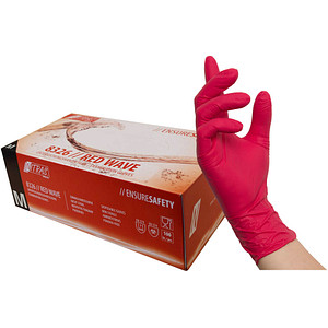 NITRAS MEDICAL unisex Einmalhandschuhe RED WAVE rot Größe M, 100 St.