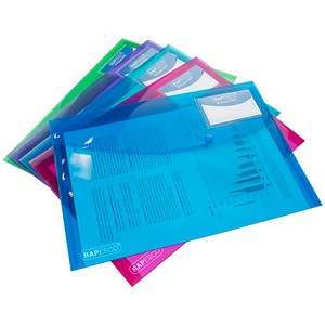 RAPESCO® Sammelmappen DIN A4 farbsortiert, 5 St.