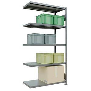 SCHULTE Anbau-Schwerlastregal MULTIplus 250 12955-LR silber 100,0 x 50,0 x 200,0 cm