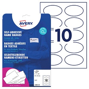 AVERY Zweckform Namensetiketten L4882-20 weiß 85,0 x 50,0 mm, 20 Blatt