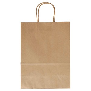 folia Papier-Tragetaschen L braun 24,0 x 31,0 cm, 20 St.