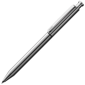 LAMY Kugelschreiber st twin pen Multifunktionsstift silber, Schreibfarbe: schwarz, 1 St.
