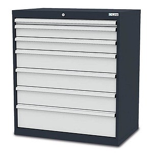 Simplaflex® Systemeinrichter C-Line Schubladenschrank anthrazit 7 Schubladen 90,0 x 57,5 x 102,0 cm, 1 St.