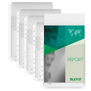 LEITZ Prospekthüllen DIN A4 transparent genarbt 0,17 mm, 5 St.