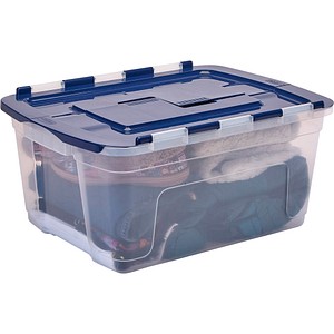 Bankers Box Aufbewahrungsboxen 45,0 l transparent, blau 43,0 x 59,0 x 28,0 cm, 3 St.
