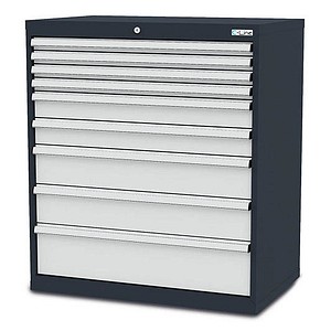 Simplaflex® Systemeinrichter C-Line Schubladenschrank anthrazit 9 Schubladen 90,0 x 57,5 x 102,0 cm, 1 St.