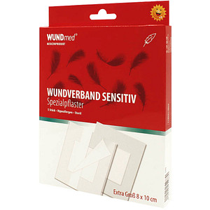 WUNDmed® Pflaster Wundverband Sensitiv 03-017 weiß 8,0 x 10,0 cm, 5 St.