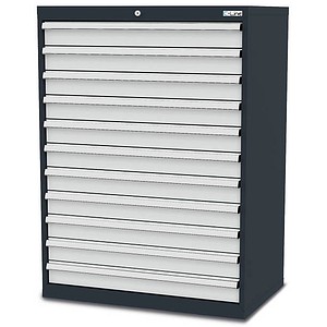 Simplaflex® Systemeinrichter C-Line Schubladenschrank anthrazit 11 Schubladen 90,0 x 57,5 x 122,0 cm, 1 St.