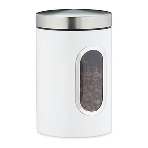 relaxdays Vorratsdose 17,0 cm hoch weiß 1,4 l, 1 St.