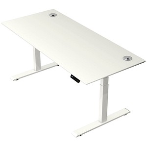 Kerkmann Move 2 Plus elektrisch höhenverstellbarer Schreibtisch weiß rechteckig, T-Fuß-Gestell weiß 180,0 x 80,0 cm