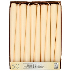 STARPAK Kerzen champagner, 50 St.