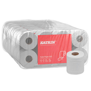 KATRIN Toilettenpapier 400 2-lagig Recyclingpapier, 48 Rollen