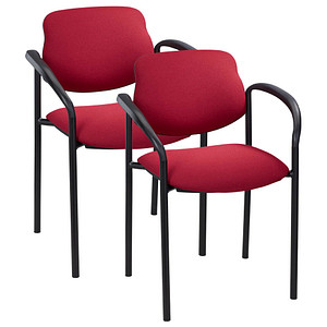Nowy Styl Besucherstühle Styl bordeaux Stoff, 2 St.
