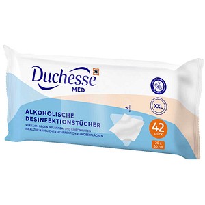 Duchesse MED Desinfektionstücher XXL 1-lagig weiß, 42 Tücher