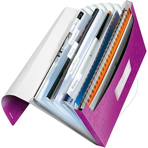 LEITZ Fächermappe WOW 4589 6 Fächer violett, 1 St.