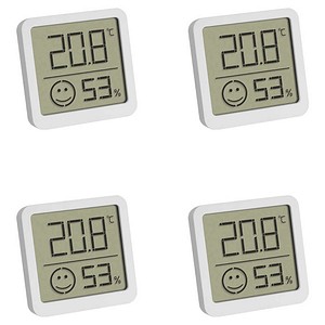 TFA® 4er-Set Thermo-Hygrometer weiß, 4 St.