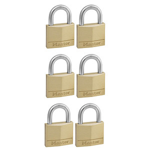 Master Lock® Vorhängeschlösser 140EURSIX gold, 6 St.
