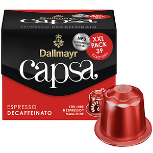 Dallmayr Capsa Espresso Decaffeinato Kaffeekapseln Arabicabohnen kräftig 39 Portionen