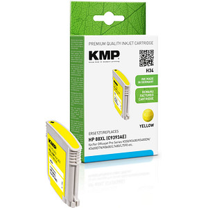 KMP H34 gelb Druckerpatrone kompatibel zu HP 88XL (C9393AE)