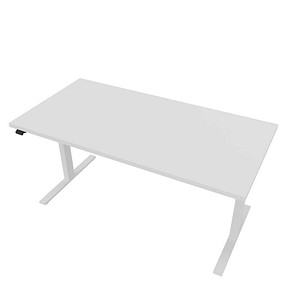 Quadrifoglio Up&Up elektrisch höhenverstellbarer Schreibtisch weiß rechteckig, C-Fuß-Gestell weiß 160,0 x 80,0 cm