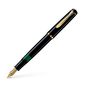 Pelikan Classic M200 Kolbenfüller schwarz/gold M (mittel), 1 St.