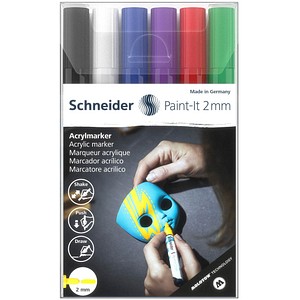 Schneider Paint-It 310 V1 Acrylstifte farbsortiert 2,0 mm, 6 St.