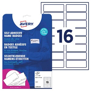 AVERY Zweckform Namensetiketten L4783-20 weiß 88,9 x 31,0 mm, 20 Blatt