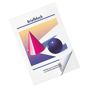 Briefblock Kugel und Kegel DIN A4 kariert, 1 St.